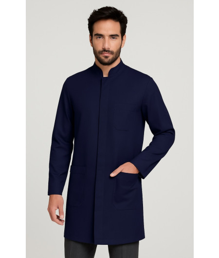 Jaleco Masculino Gola Padre Azul Marinho