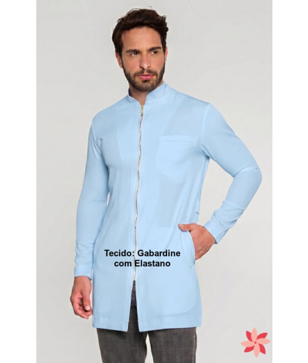 Jaleco Gola Padre AZUL CLARO com Zíper Masculino