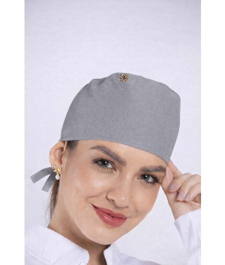 Touca Feminina GRAFITE com elastano Estilo Bandana - Frente