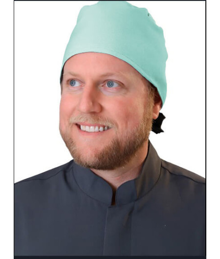 Touca Masculina VERDE SÁLVIA Estilo Bandana - Frente