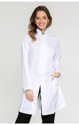 Jaleco Gola Padre Debrum AZUL Marinho Feminino Acinturado