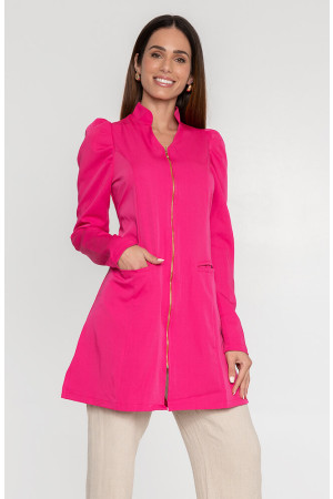 Jaleco BRENDA ROSA SLIM c/Manga Bufante e Ziper Feminino Acinturado