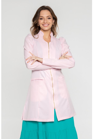 Jaleco BRENDA ROSA BEBÊ SLIM c/Manga Bufante e Ziper Feminino Acinturado Jaleco BRENDA ROSA BEBÊ SLIM c/Manga Bufante e Ziper Feminino Acinturado