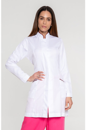 Jaleco Gola Padre Debrum Bordô (vermelho) Feminino Acinturado