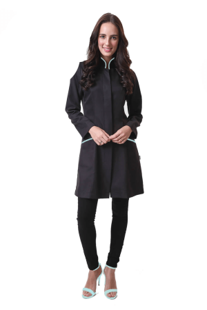 Jaleco Gola Padre PRETO debrum Verde Feminino Acinturado Jaleco Gola Padre PRETO debrum Verde Feminino Acinturado