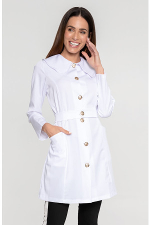 Jaleco JULIANE BRANCO SLIM Feminino Acinturado Jaleco JULIANE BRANCO SLIM Feminino Acinturado