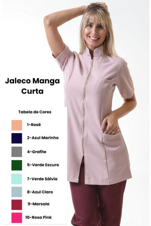 Jaleco Manga Curta - 10 cores pra escolher Jaleco Manga Curta - 10 cores pra escolher