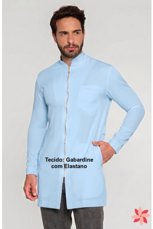 Jaleco Gola Padre AZUL CLARO com Zíper Masculino