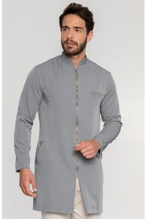 Jaleco Gola Padre GRAFITE SLIM com Zíper Masculino Jaleco Gola Padre GRAFITE SLIM com Zíper Masculino