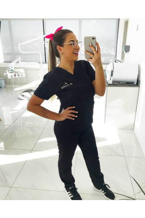 Scrub Pijama Cirurgico Feminino Preto Scrub Pijama Cirurgico Feminino Preto