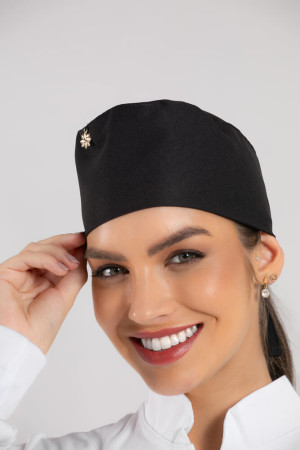Touca Feminina PRETA Estilo Bandana - Frente Touca Feminina PRETA Estilo Bandana - Frente