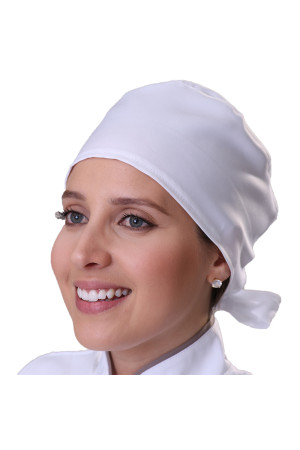 Touca Feminina Estilo Bandana Branca Touca Feminina Estilo Bandana Branca