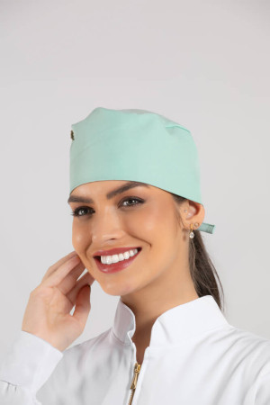 Touca Feminina VERDE SALVIA Estilo Bandana - Frente Touca Feminina VERDE SALVIA Estilo Bandana - Frente