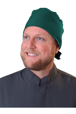 Touca Masculina VERDE ESCURO Estilo Bandana - Frente Touca Masculina VERDE ESCURO Estilo Bandana - Frente