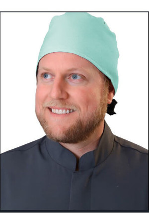 Touca Masculina VERDE SÁLVIA Estilo Bandana - Frente Touca Masculina VERDE SÁLVIA Estilo Bandana - Frente