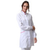 Jaleco Gola Padre Branco Debrum ROSA e punho branco Feminino Acinturado