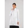 Jaleco Gola Padre BRANCO SLIM com Zíper Andressa -Com Punho