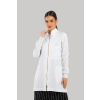 Jaleco Gola Padre BRANCO SLIM com Zíper Andressa -Com Punho