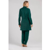 Jaleco Feminino Gola Padre Verde Escuro Acinturado e personalizado - costas