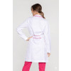 Jaleco Gola Tradicional com Debrum Rosa Pink Feminino Acinturado - Costas