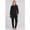 Jaleco Jeniffer PRETO SLIM Feminino Acinturado - Manga Longa