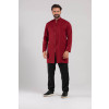 Jaleco Gola Padre BORDO MARSALA SLIM com Zíper Masculino