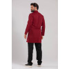 Jaleco Gola Padre BORDO MARSALA SLIM com Zíper Masculino - Costas
