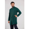 Jaleco Gola Padre VERDE ESCURO SLIM com Zíper Masculino - Lado