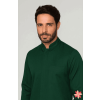 Jaleco Masculino Gola Padre VERDE ESCURO - Detalhes Frente