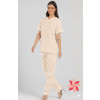 Pijama Cirúrgico Feminino Nude/ Scrub Nude- Manga Curta