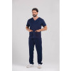 Pijama Cirúrgico Masculino Azul Marinho / Scrub Azul Marinho - 2 Bolsos na frente