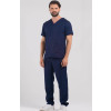 Pijama Cirúrgico Masculino Azul Marinho / Scrub Azul Marinho - Manga Curta