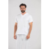 Pijama Cirúrgico Masculino Branco / Scrub Branco- Frente Camisa