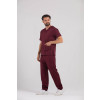 Pijama Cirúrgico Masculino Marsala / Scrub Masculino Marsala- 2 Bolsos na frente