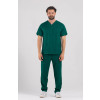 Pijama Cirúrgico Masculino Verde Escuro / Scrub Masculino Verde Escuro- Manga Curta