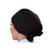 Touca Feminina PRETA Estilo Bandana - costas